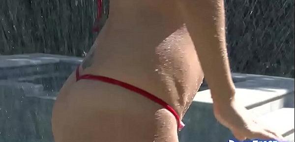  Bikini Brunette Wants You Wet